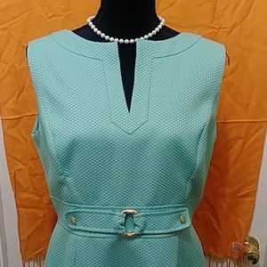 Tahari Sheath Dress Mint Green Sz10